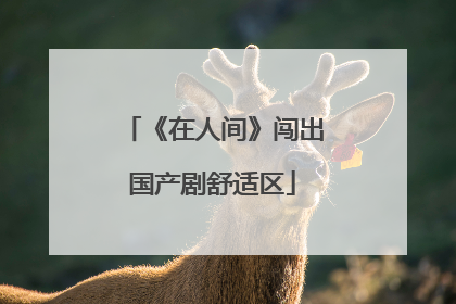 《在人间》闯出国产剧舒适区