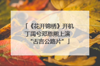 《花开锦绣》开机 丁禹兮邓恩熙上演“古言公路片”