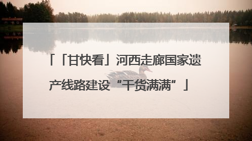 「甘快看」河西走廊国家遗产线路建设“干货满满”