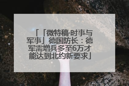 「微特稿·时事与军事」德国防长：德军需增兵多至6万才能达到北约新要求