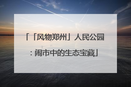 「风物郑州」人民公园：闹市中的生态宝藏