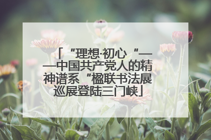 “理想·初心“——中国共产党人的精神谱系“楹联书法展巡展登陆三门峡