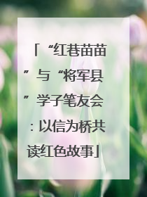 “红巷苗苗”与“将军县”学子笔友会：以信为桥共读红色故事