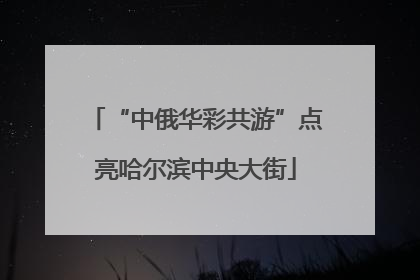 “中俄华彩共游”点亮哈尔滨中央大街