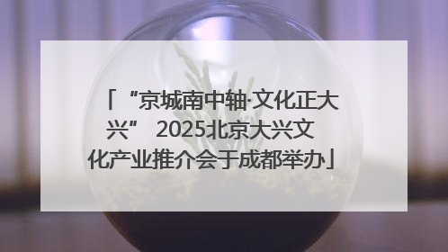 “京城南中轴·文化正大兴” 2025北京大兴文化产业推介会于成都举办