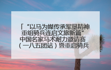 “以马为媒传承军垦精神 重组骑兵连启文旅新篇” 中国名家马术耐力邀请赛（一八五团站）暨重启骑兵连活动正式启动