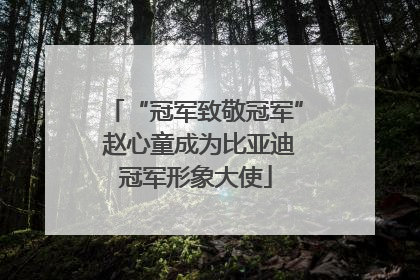 “冠军致敬冠军” 赵心童成为比亚迪冠军形象大使