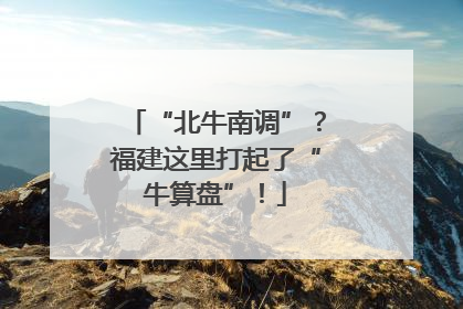 “北牛南调”？福建这里打起了“牛算盘”！