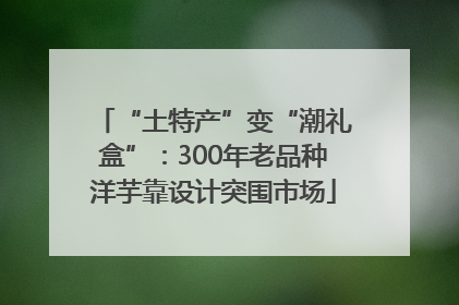 “土特产”变“潮礼盒”：300年老品种洋芋靠设计突围市场