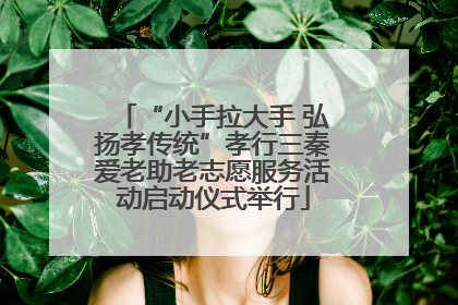 “小手拉大手 弘扬孝传统”孝行三秦爱老助老志愿服务活动启动仪式举行