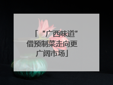 “广西味道”借预制菜走向更广阔市场