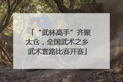 “武林高手”齐聚太仓，全国武术之乡武术套路比赛开赛