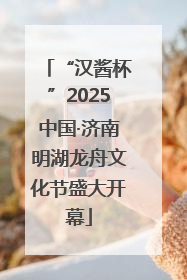“汉酱杯”2025中国·济南明湖龙舟文化节盛大开幕