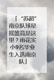 “苏超”南京队球星摇篮竟是这里？雨花实小9名毕业生入选南京队
