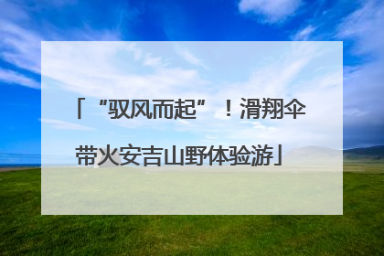 “驭风而起”！滑翔伞带火安吉山野体验游