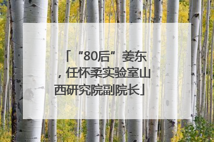 “80后”姜东，任怀柔实验室山西研究院副院长