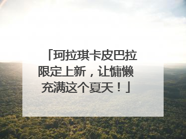 珂拉琪卡皮巴拉限定上新，让慵懒充满这个夏天！