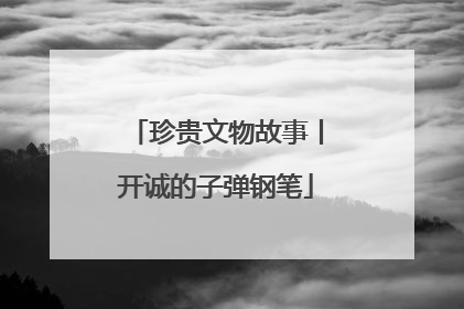 珍贵文物故事丨开诚的子弹钢笔