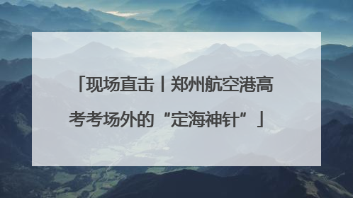 现场直击丨郑州航空港高考考场外的“定海神针”