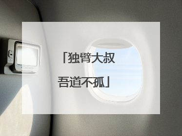 独臂大叔 吾道不孤