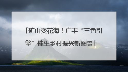 矿山变花海！广丰“三色引擎”催生乡村振兴新图景