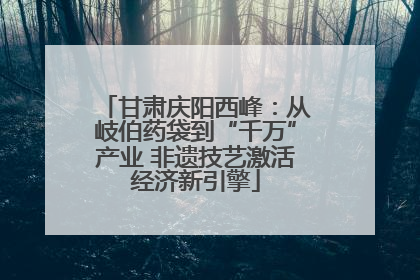 甘肃庆阳西峰：从岐伯药袋到“千万”产业 非遗技艺激活经济新引擎
