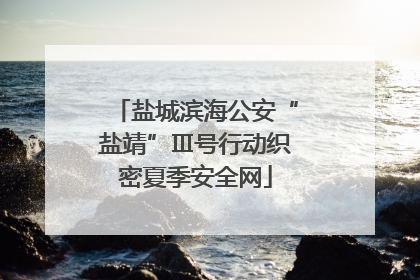 盐城滨海公安“盐靖”Ⅲ号行动织密夏季安全网