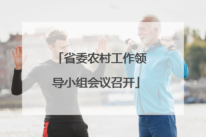 省委农村工作领导小组会议召开