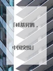 硅基昇腾，中国突围