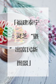 福建泰宁：灵芝“链”出富民新图景