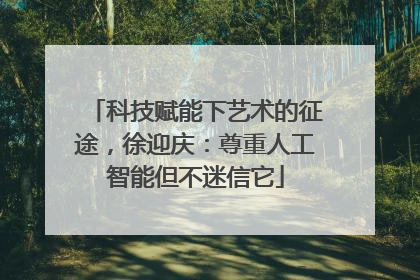 科技赋能下艺术的征途，徐迎庆：尊重人工智能但不迷信它