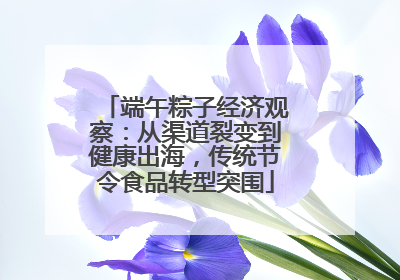 端午粽子经济观察：从渠道裂变到健康出海，传统节令食品转型突围
