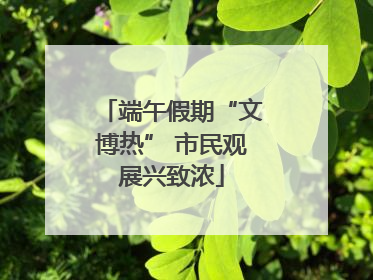 端午假期“文博热” 市民观展兴致浓
