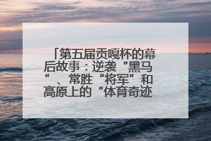第五届贡嘎杯的幕后故事：逆袭“黑马”、常胜“将军”和高原上的“体育奇迹”丨微纪录