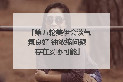 第五轮美伊会谈气氛良好 铀浓缩问题存在妥协可能