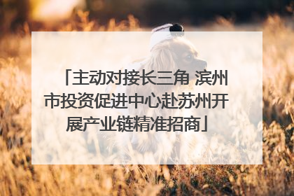 主动对接长三角 滨州市投资促进中心赴苏州开展产业链精准招商