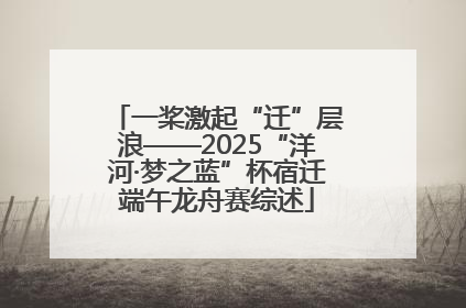 一桨激起“迁”层浪——2025“洋河·梦之蓝”杯宿迁端午龙舟赛综述