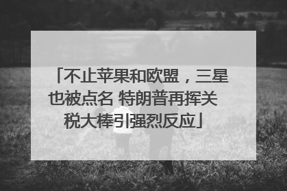 不止苹果和欧盟，三星也被点名 特朗普再挥关税大棒引强烈反应