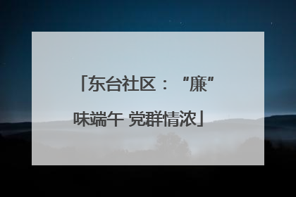 东台社区：“廉”味端午 党群情浓