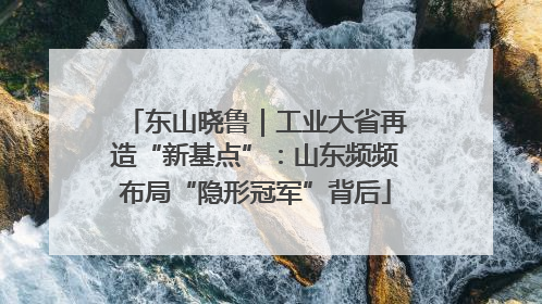 东山晓鲁｜工业大省再造“新基点”：山东频频布局“隐形冠军”背后