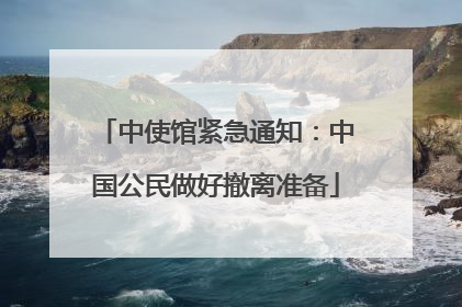 中使馆紧急通知：中国公民做好撤离准备