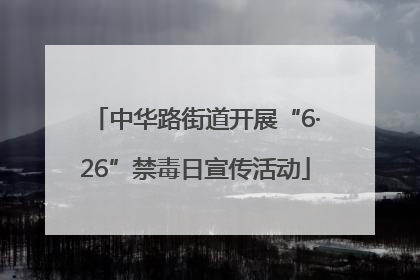 中华路街道开展“6·26”禁毒日宣传活动