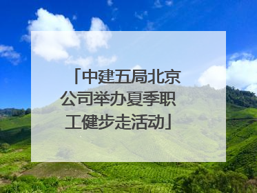 中建五局北京公司举办夏季职工健步走活动