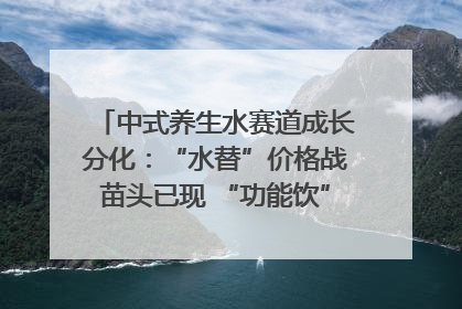 中式养生水赛道成长分化：“水替”价格战苗头已现 “功能饮”价高市场难打开｜中药大健康赛道迭变