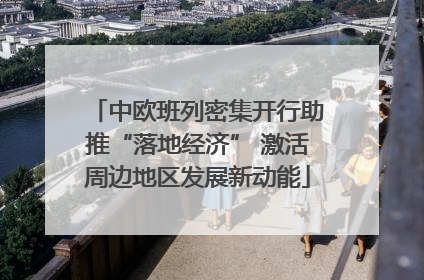 中欧班列密集开行助推“落地经济” 激活周边地区发展新动能