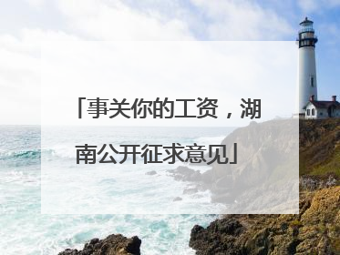 事关你的工资，湖南公开征求意见