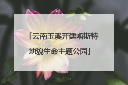 云南玉溪开建喀斯特地貌生命主题公园