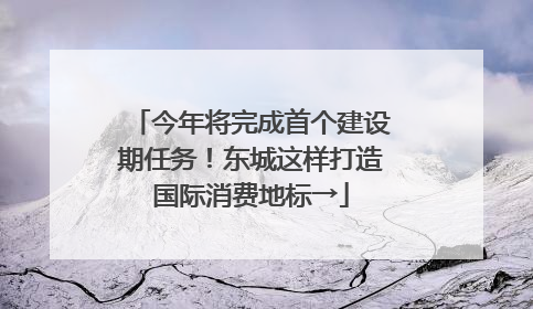 今年将完成首个建设期任务！东城这样打造国际消费地标→