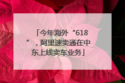 今年海外“618”，阿里速卖通在中东上线卖车业务
