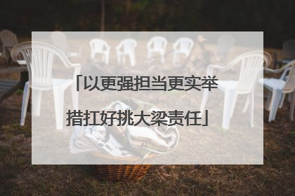 以更强担当更实举措扛好挑大梁责任